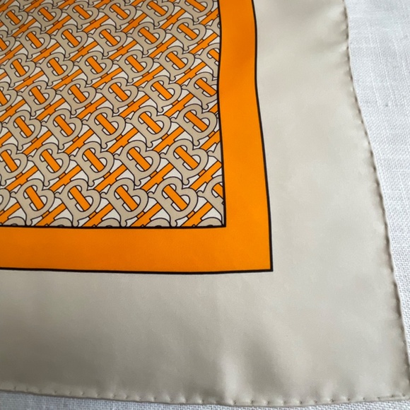 Burberry Monogram Silk Print Square Scarf 35”x35” - Picture 14 of 16